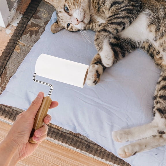 LOLIPPYY 10Pcs Pet Hair Remover Lint Roller Refills White Adhesive Cleaning Tape for Floors