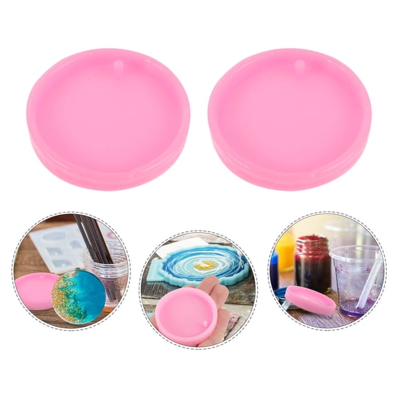 LOLIPPYY 10Pcs Pink Silicone Mold for DIY Keychain Pendants Safe Flexible Practical Use