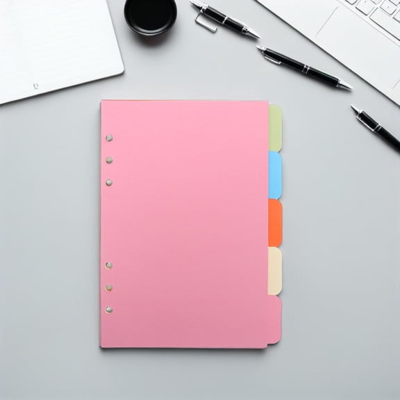 LOLIPPYY 10Pcs Plastic Binder Tab Dividers Multi Color Index Pages for Quick File Access