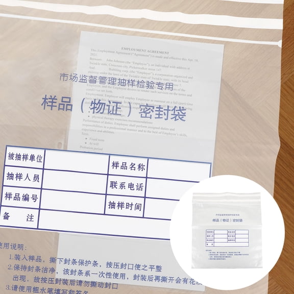 LOLIPPYY 10Pcs Plastic Cash Transmittal Bags with Tamper Evident Seal Clear Writable Bank Deposit Envelopes