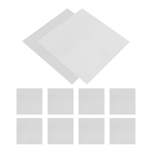 LOLIPPYY 10Pcs Plastic Craft Sheets White Translucent Pet Template Sheets for Precise Stencil Cutting