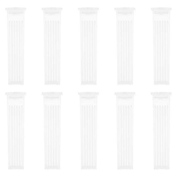 LOLIPPYY 10Pcs Plastic Pathology Slide Storage Box Transparent Microscope Slide Holder for Laboratory Organization