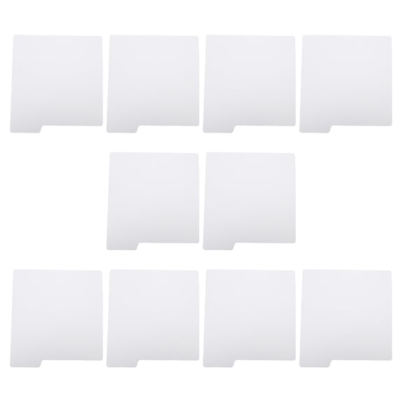 LOLIPPYY 10Pcs Plastic Record Divider Cards for Office Vinyl Album Organization White Thick Design