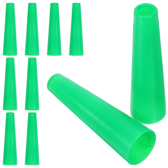 LOLIPPYY 10Pcs Plastic Yarn Storage Tubes Green Durable Thread Spools for Home Weaving and Embroidery