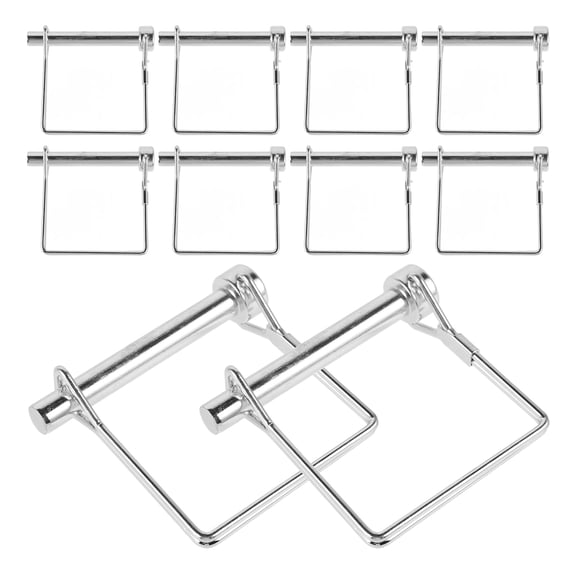 LOLIPPYY Hitch Pin Plated Silver Multifunctional Spring Steel for Trailers and Rvs 10Pcs