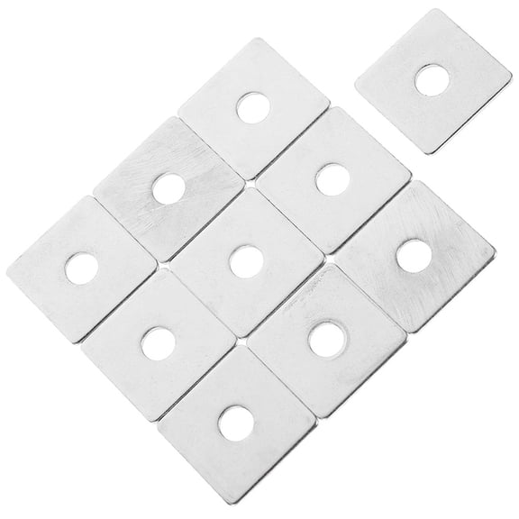 LOLIPPYY 10Pcs Plated Silver Square Plate Washers Metal Washers for Plaster Wall Repair and Construction
