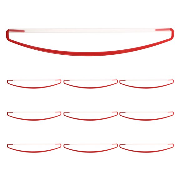 LOLIPPYY 10Pcs Portable Banner Poles Red Plastic Flag Sticks for Parades and Team Flag Displays