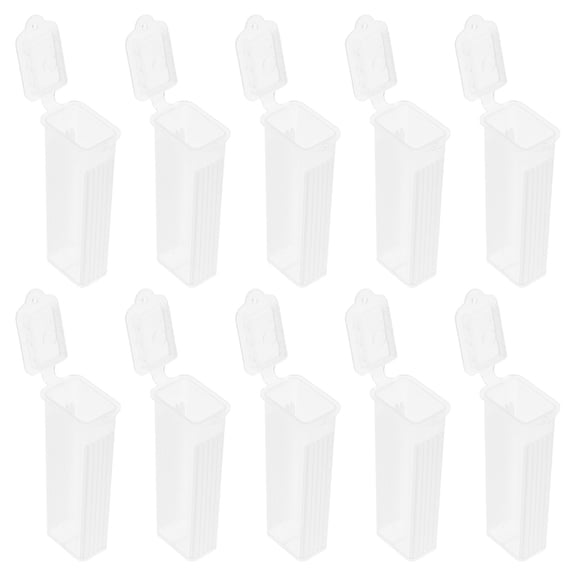 LOLIPPYY 10Pcs Portable Plastic Microscope Slide Storage Box for Laboratory Pathology Slide Management and Staining