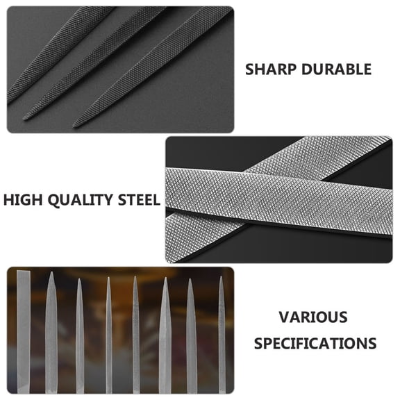 LOLIPPYY 10Pcs Practical Grinding Files Steel Polishing Tool Set for Woodworking and Heavy Duty Use