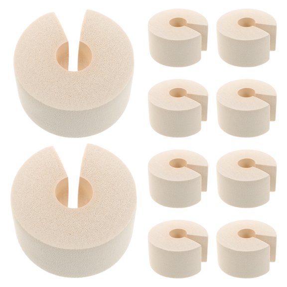 LOLIPPYY 10Pcs Protective Bumper Strips Beige Door Slam Guard with Adjustable Reusable Design