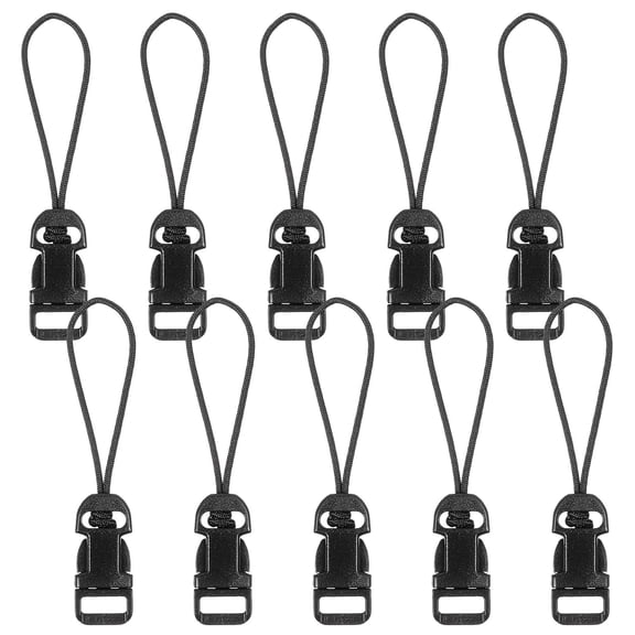 LOLIPPYY 10-Pack Quick Release Camera Strap Connectors with Black Plastic Buckles for 11mm Straps Fast Detach Clips