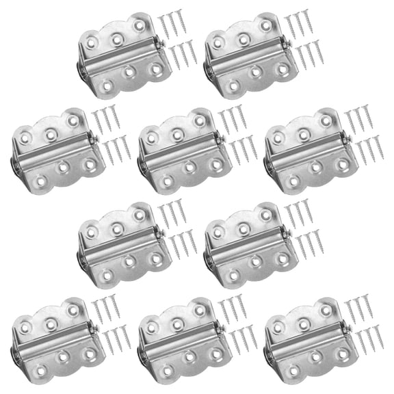LOLIPPYY 10Pcs Quiet and Smooth Operation Stainless Steel Spring Hinges for Cabinets Doors and Folding Screen Doors