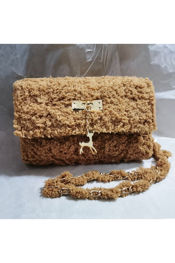 10Pcs Rectangle Golden Bag Buckle Deer Shape Electroplated Zinc Alloy for DIY Use