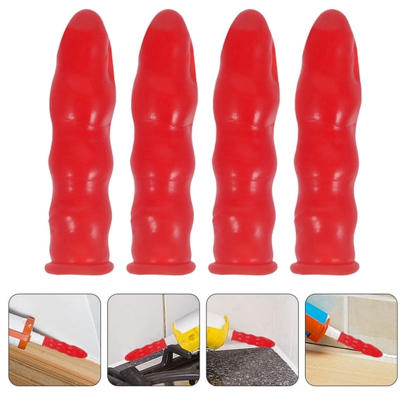 LOLIPPYY 10Pcs Red Caulking Tube Covers Strong Caulk Tube Tips for Bathroom Window Sink Joints