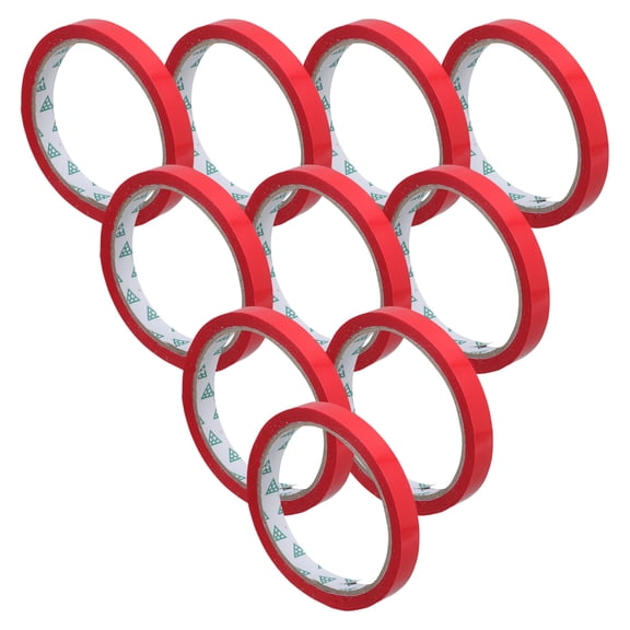 LOLIPPYY 10Pcs Red Polypropylene Produce Bag Tape Heavy Duty Adhesive Tape for Supermarket Use
