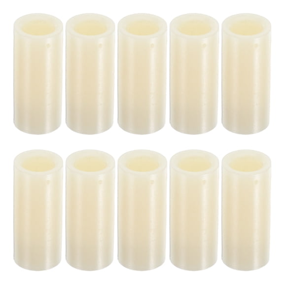 LOLIPPYY Threaded Ferrules for Pool Cues Durable White Plastic Copper 10Pcs