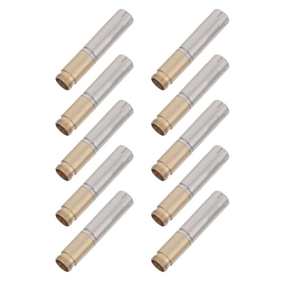 LOLIPPYY 10Pcs Replacement Tip for Ballpoint Pen Metal Core with External Thread Golden Smooth Writing