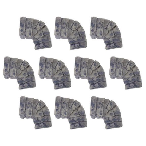 LOLIPPYY 10Pcs Resin Stone Figurines Grey Suitable for Micro Landscape and Plant Decoration