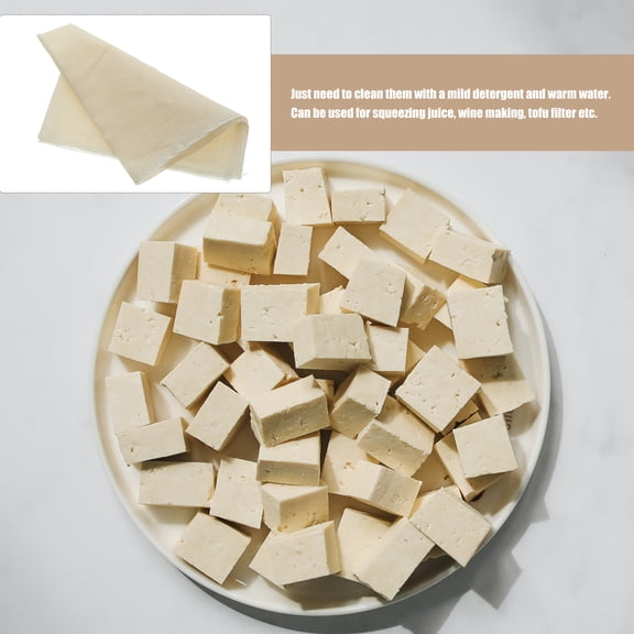 LOLIPPYY 10Pcs Reusable Cotton Fabric Tofu Filter Cloth for Home Cooking and Food Straining