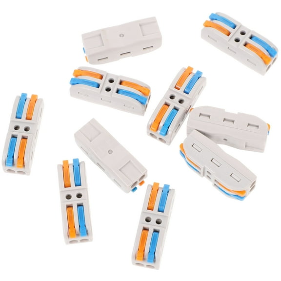 LOLIPPYY 10Pcs Reusable Electrical Connector Blocks Quick Splice Wire Connectors with Separate Shrapnel