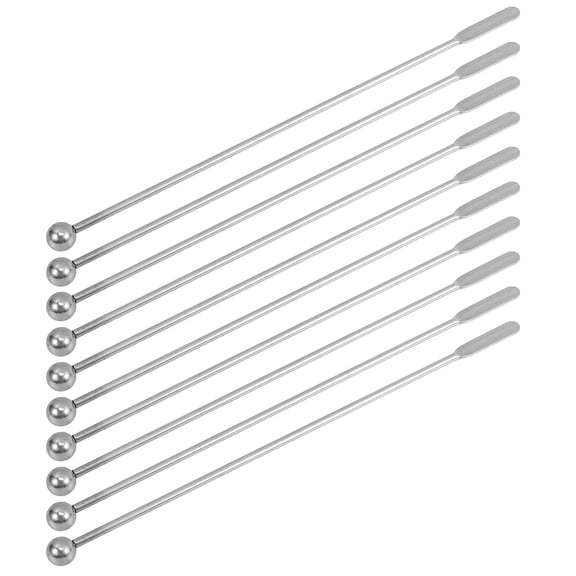 LOLIPPYY 10Pcs Reusable Metal Stir Sticks for Bartender Tool in Simple Elegant Design