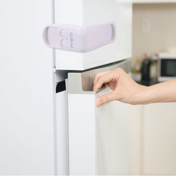 LOLIPPYY 10Pcs Safety Cabinet Latches White Locks for Cabinets Drawers Fridge and Furniture