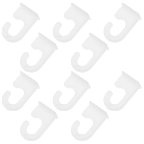LOLIPPYY 10Pcs Scroll Fixing Hooks White Plastic for Poster Hanging Reliable and Elegant Display