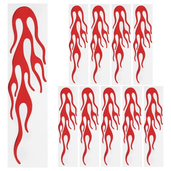 LOLIPPYY 10-Pack Self-Adhesive Flame Stickers for Car Window, Auto & Motorcycle Decals