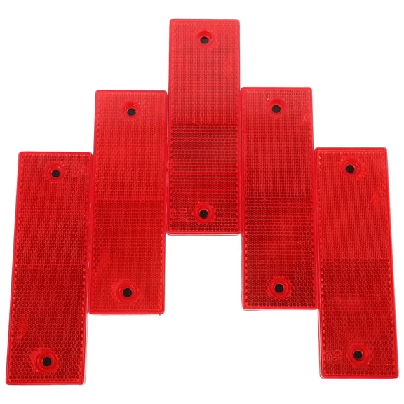 LOLIPPYY 10Pcs Self Adhesive Red Reflective Stickers for Vehicle Warning and Decoration