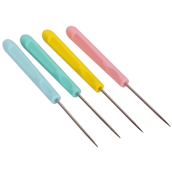 LOLIPPYY 10Pcs Sewing Tools Kit with Plastic Handle Awls Ideal for Patchwork Upholstery and Tent Repair