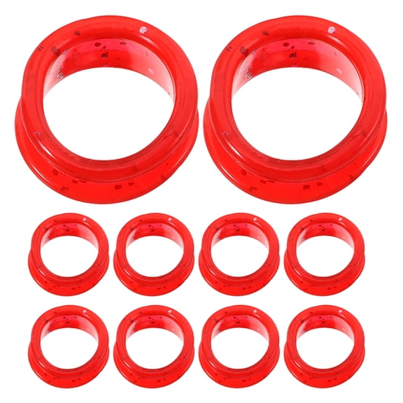 LOLIPPYY 10Pcs Silicone Thumb and Finger Protector Inserts for Barber and Pet Shears in Red