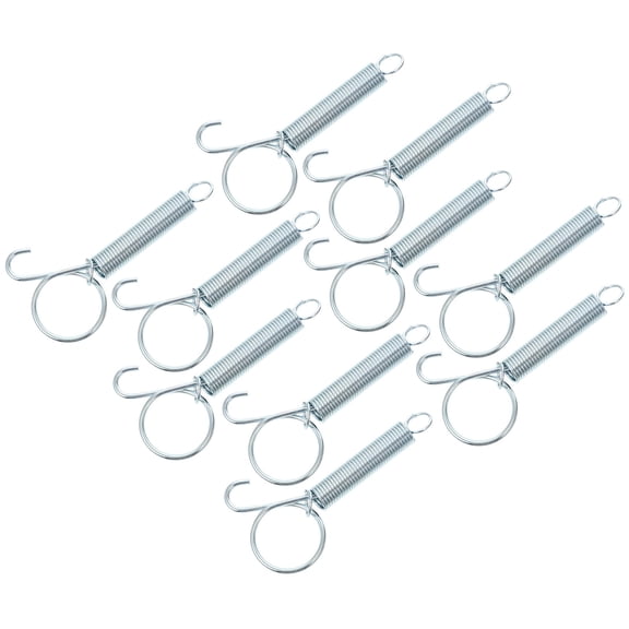 LOLIPPYY 10Pcs Silver Cage Door Spring Hook Prevent Escape for Bird Cages