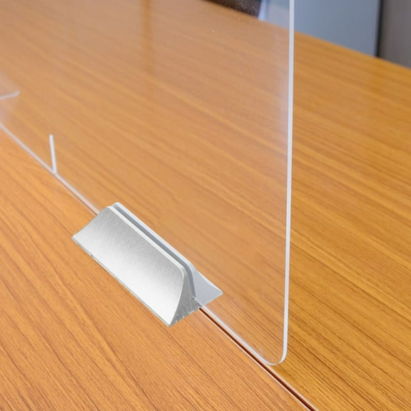 LOLIPPYY 10Pcs Silver Desk Partition Support Clamp Plastic Clip for Stable Office Desktop Privacy Screens