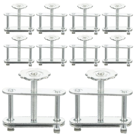 LOLIPPYY 10Pcs Silver Laboratory Sealing Clip Galvanized Iron Adjustable Swivel Control Clamp