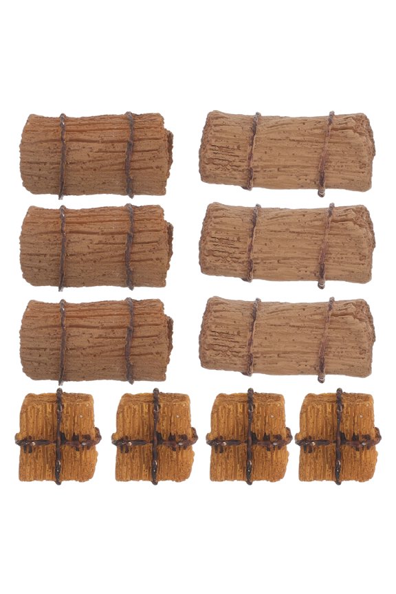 10Pcs Small Fake Hay Bales for DIY Crafting and Dollhouse Scenery with Fade Resistant Yellow Color