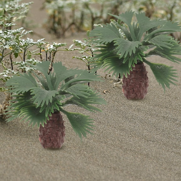 LOLIPPYY 10Pcs Small Light Green Artificial Trees for Model Train Scenery and Sand Table