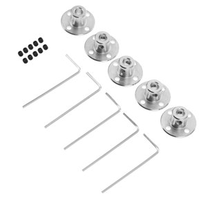 LOLIPPYY 10Pcs Stable Plated Silver Rigid Flange Couplings for DIY Model Motor Shaft Fittings