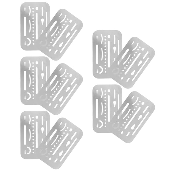 LOLIPPYY 10Pcs Stainless Steel Erasing Shield Template for Mechanical Drawing and Drafting Tools