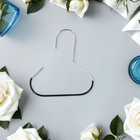 LOLIPPYY 10Pcs Stainless Steel Hat Hanger Organizer Black Metal Rack for Scarves Ties Belts Bags Home Closet