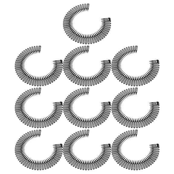 LOLIPPYY 10Pcs Stretch Hair Comb Black Plastic Circle Comb for Washing Makeup Shower