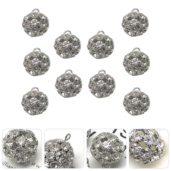 LOLIPPYY 10Pcs Tiny Round Buttons Brass Decorative for DIY Crafts Simple Design Home Use