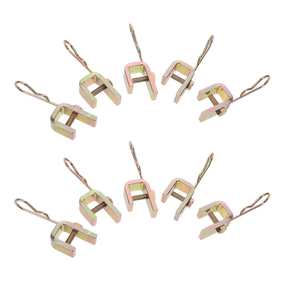 LOLIPPYY 10Pcs Tire Inflation Extender Clip Golden Valve Stem Clamp for Quick and Easy Installation
