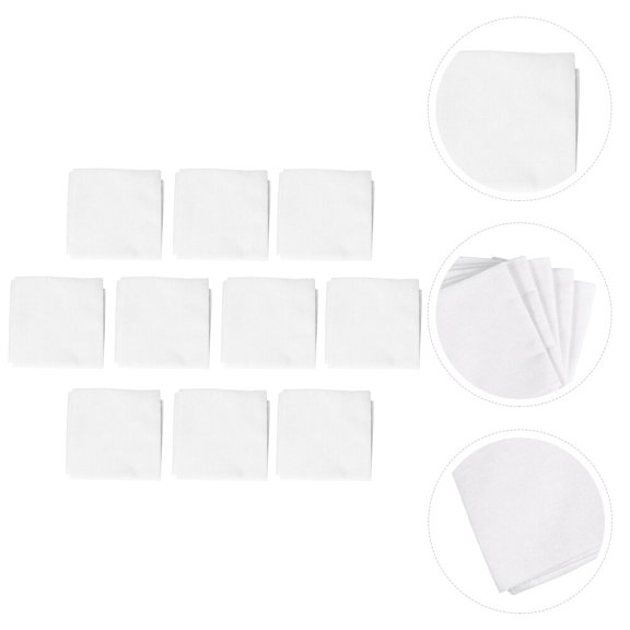 LOLIPPYY 10Pcs Tofu Cheesecloth White Cotton Muslin Reusable Fabric with Hemmed Edges for Kitchen Use