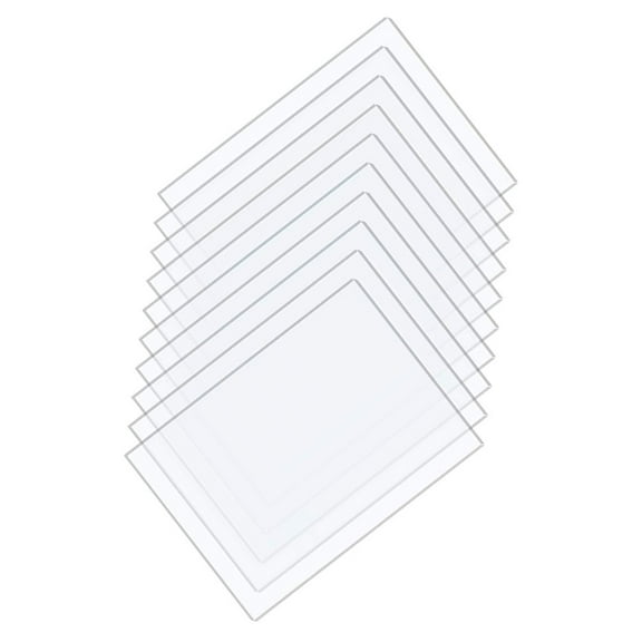 LOLIPPYY 10Pcs Transparent Acrylic Photo Frames Glass Alternative Clear Writable Sheets