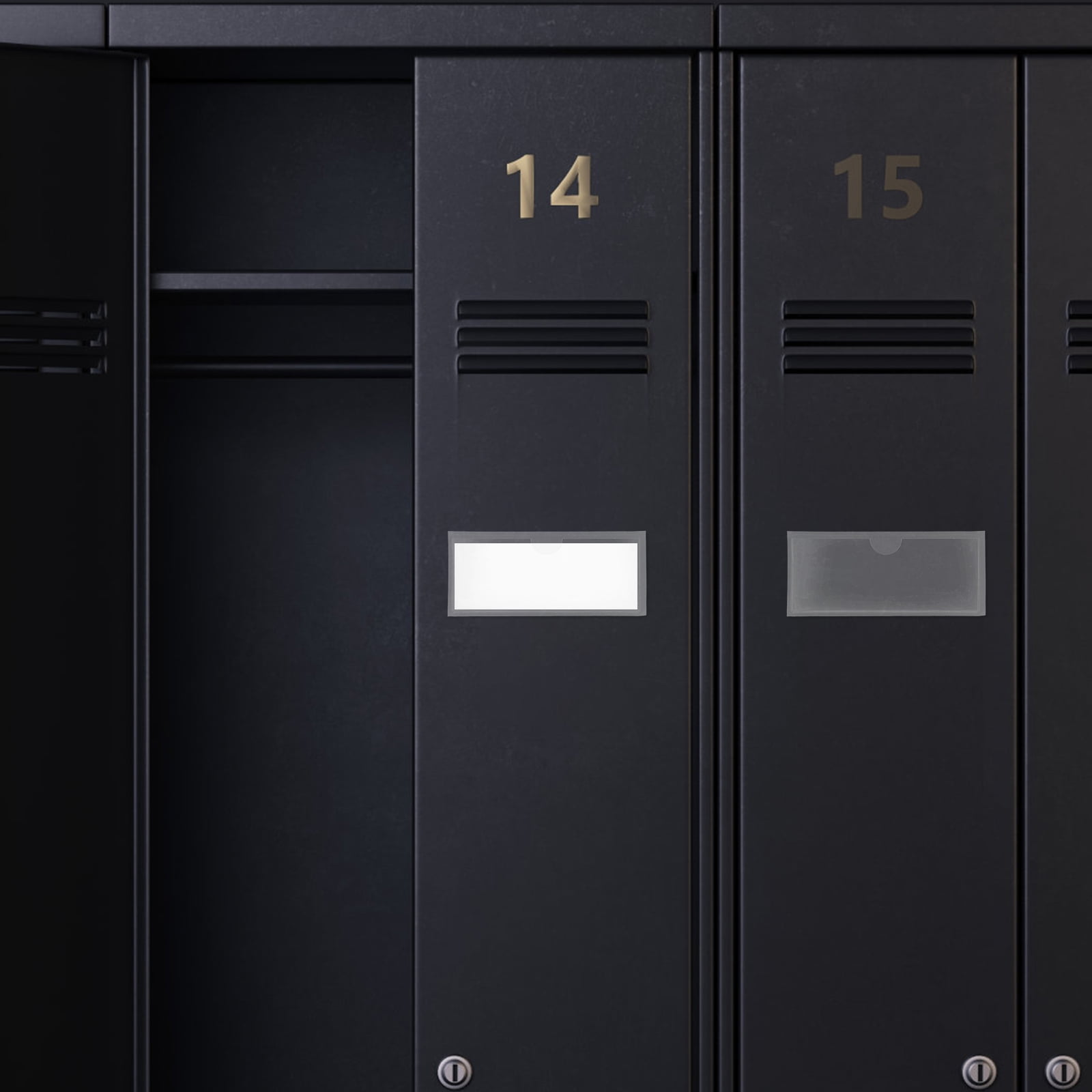 LOLIPPYY 10Pcs Transparent PVC Document Bag with Adhesive Label Pockets ...