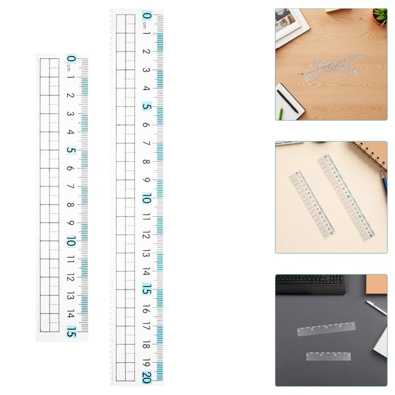 LOLIPPYY 10Pcs Transparent Straight Ruler with Flexible Plastic Material for Precise Measuring Tasks