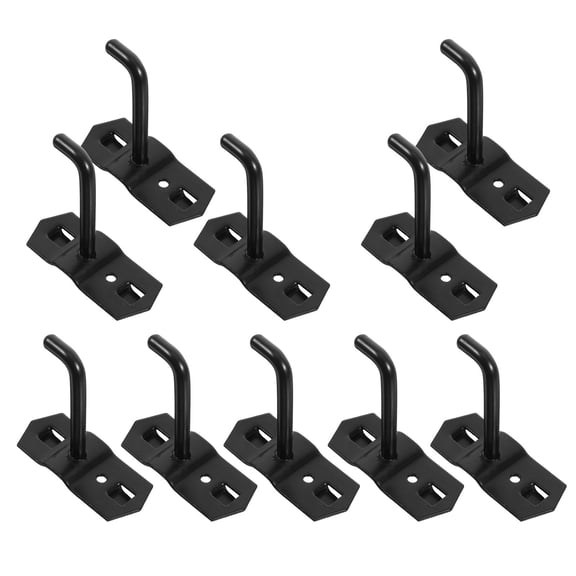 LOLIPPYY 10Pcs Tube Shelving Hooks Shop Shelf Hook Iron Black For Storage Shelf Wall Mounting