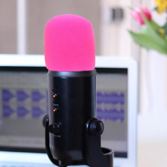 LOLIPPYY 10Pcs Universal Mic Covers Assorted Color Sponge Windproof Microphone Protectors for Live Streaming
