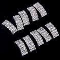 thumbnail image 1 of LOLIPPYY 10Pcs Vaulted Rhinestone Ribbon Buckles Sliders Clear Crystal Wedding Craft Decoration Accessories, 1 of 8