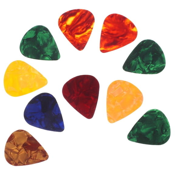 LOLIPPYY 10Pcs Vibrant Guitar Picks for Guitar Bass Mandolin Ukulele Made with Premium Celluloid